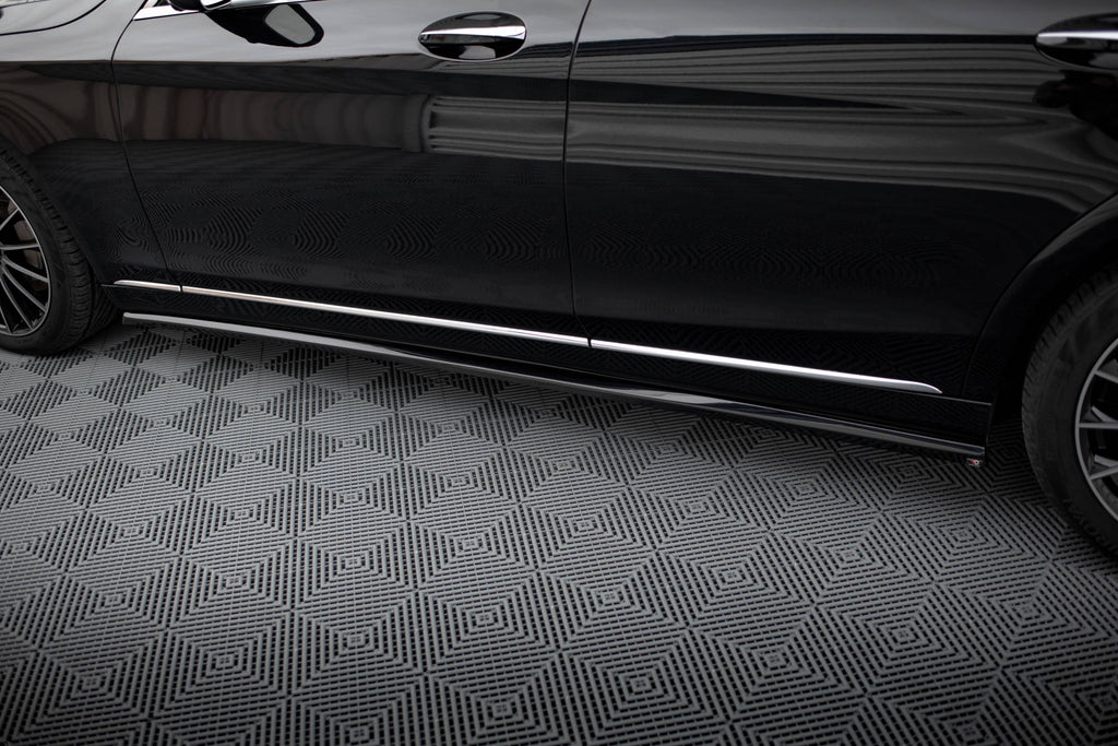 Maxton Design Street+ Seitenschweller Leisten passend für Mercedes-Benz S W222 schwarz Hochglanz