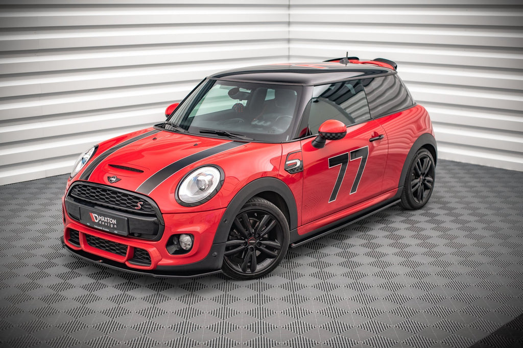 Maxton Design Street+ Spoilerlippe Front Ansatz passend für Mini Cooper S John Cooper Works F56 schwarz Hochglanz