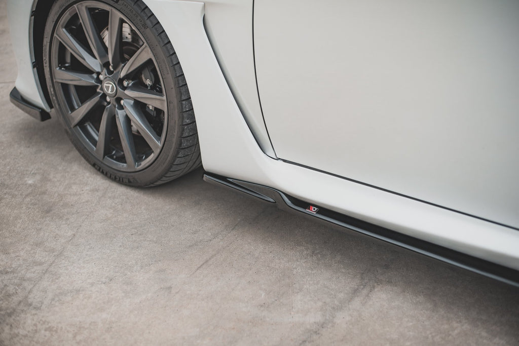 Maxton Design Seitenschweller Ansatz für Lexus IS F Mk2 schwarz matt