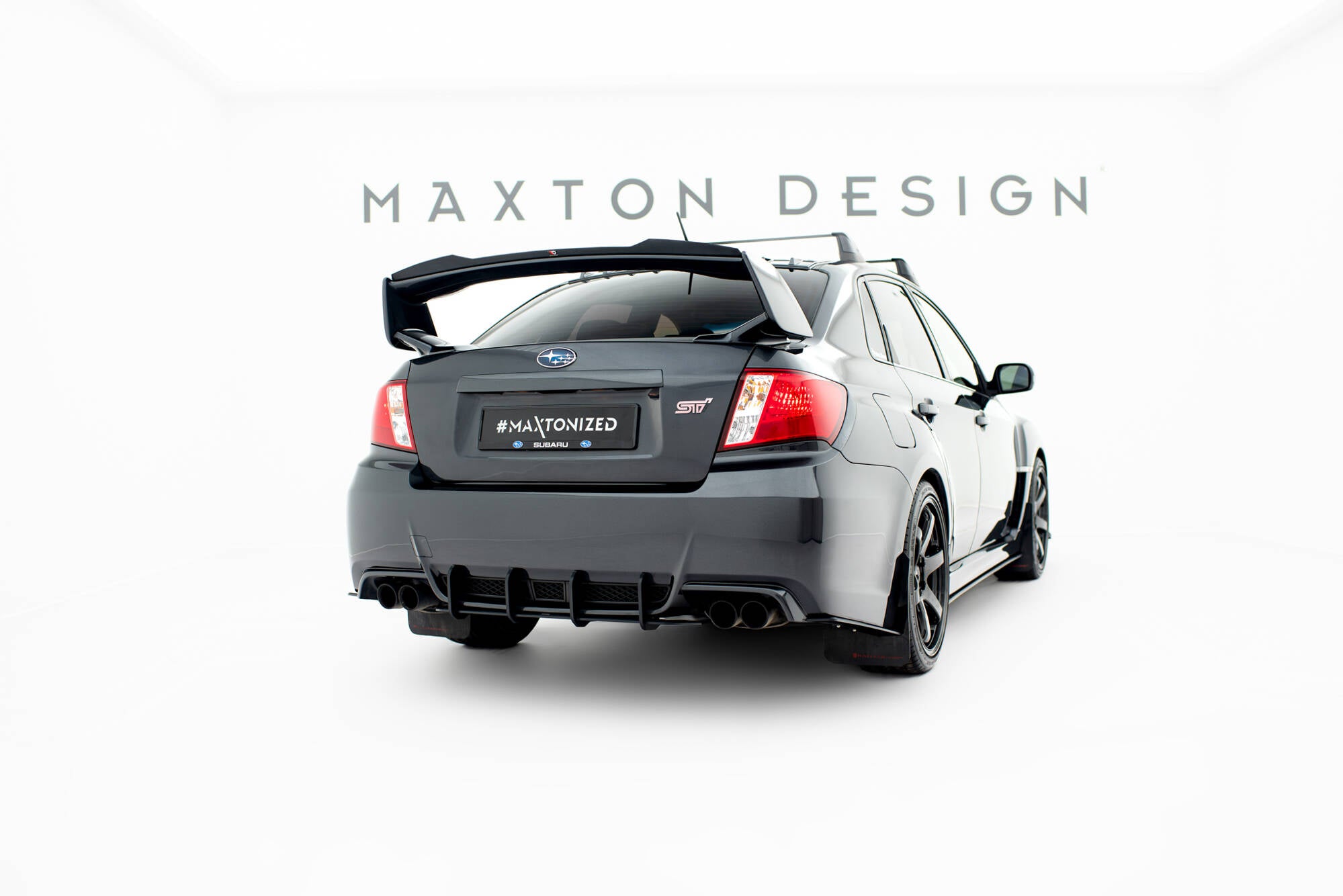 Maxton Design Street Pro Heck Ansatz Flaps Diffusor passend für Subaru Impreza WRX STI Mk3 Facelift