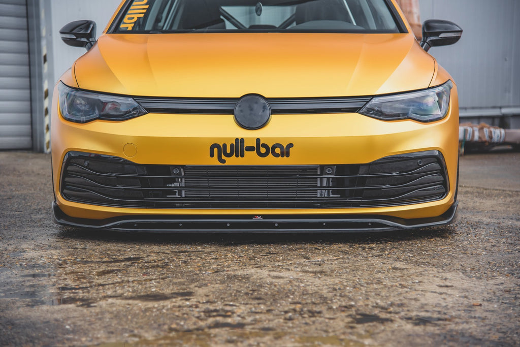 Maxton Design Street+ Spoilerlippe Front Ansatz V.2 passend für VW Golf Hatchback / Variant Mk8 schwarz Hochglanz