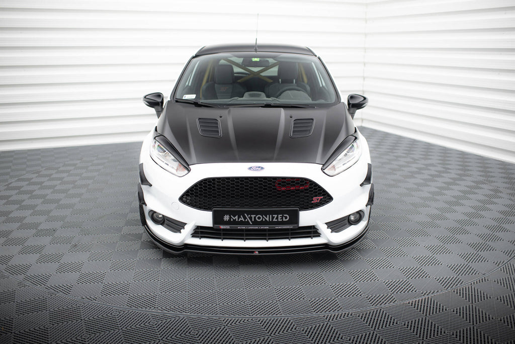 Maxton Design Street+ Spoilerlippe Front Ansatz V.3 passend für Ford Fiesta ST Mk7 FL schwarz Hochglanz