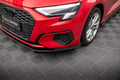 Maxton Design Front Stoßstange Flaps passend für Audi A3 8Y schwarz Hochglanz