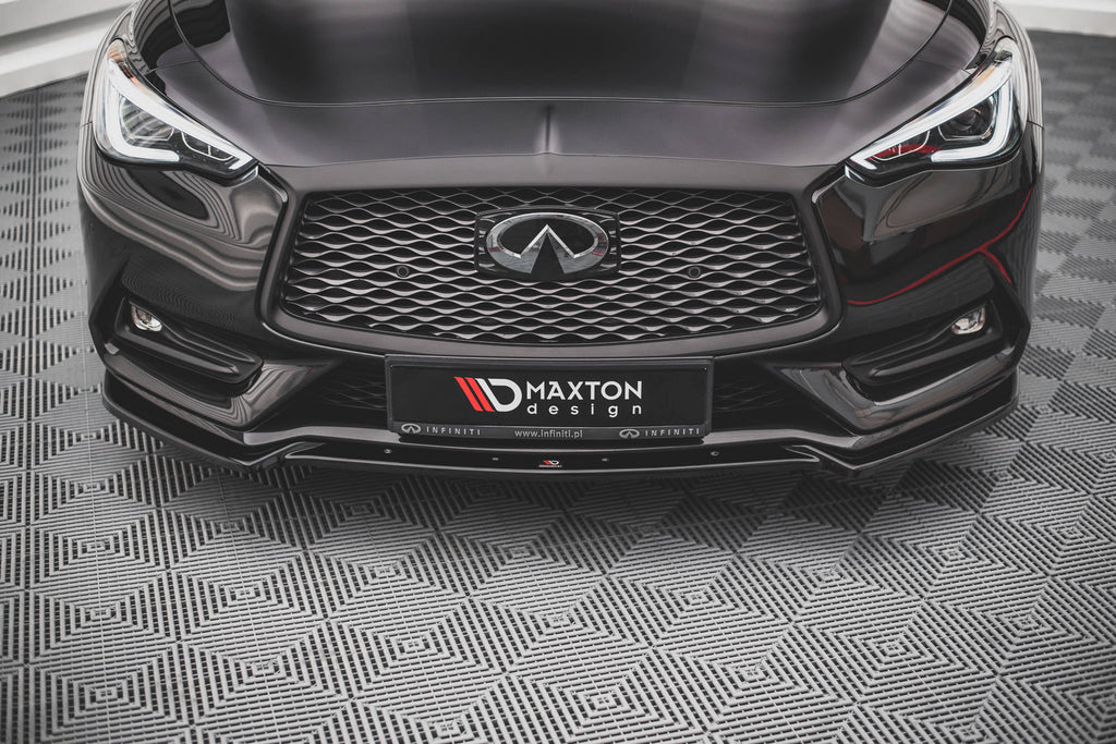 Maxton Design Street+ Spoilerlippe Front Ansatz passend für Infiniti Q60 S Mk2 schwarz Hochglanz