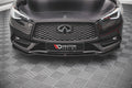 Maxton Design Street+ Spoilerlippe Front Ansatz passend für Infiniti Q60 S Mk2 schwarz Hochglanz