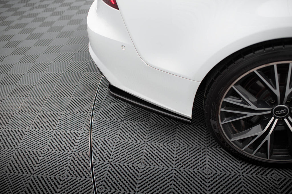 Maxton Design Heck Ansatz Flaps Diffusor V.3 passend für Mercedes-Benz V-Klasse AMG-Line W447 Facelift schwarz Hochglanz