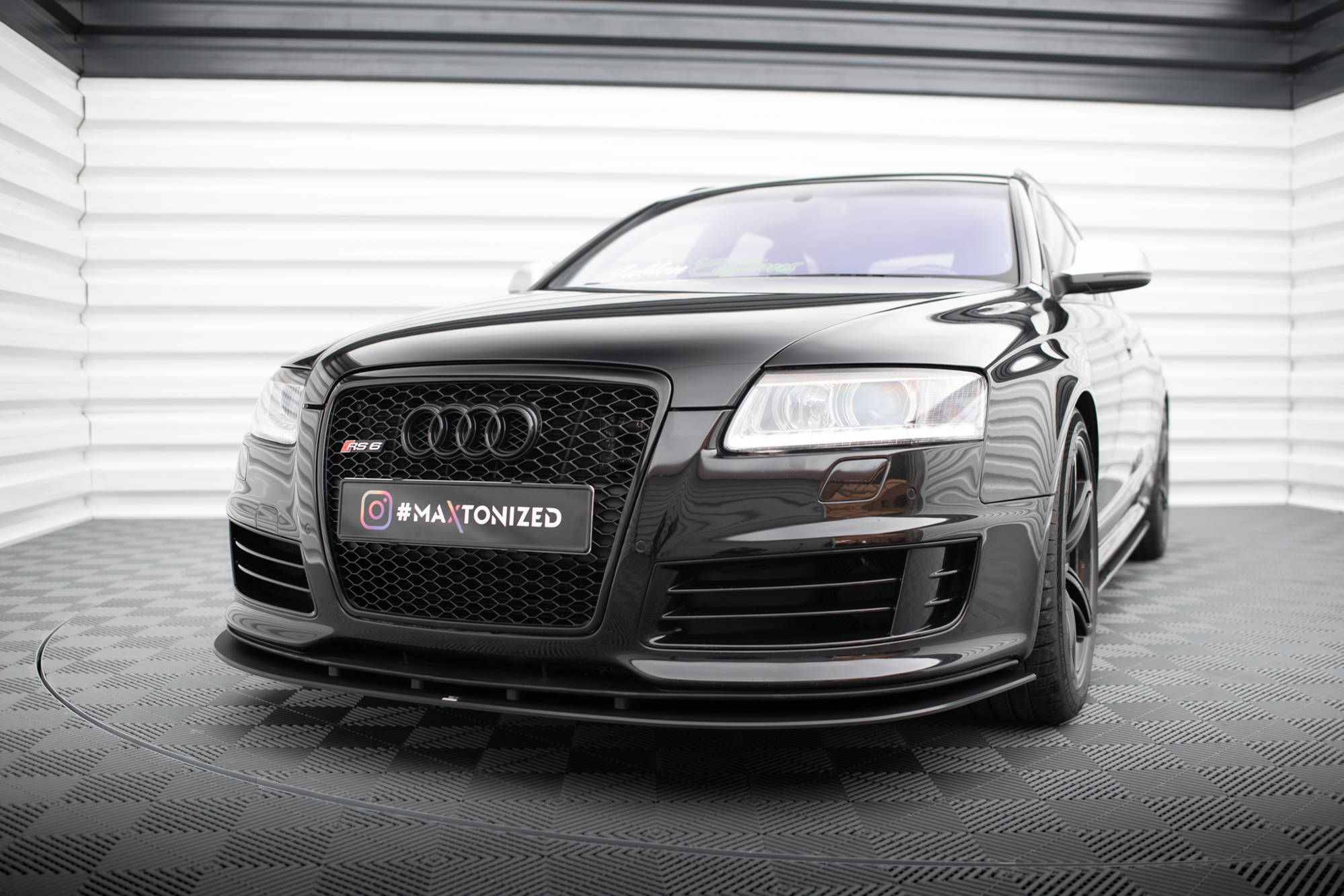 Maxton Design Street Pro Street+ Spoilerlippe Front Ansatz passend für Audi RS6 Avant C6