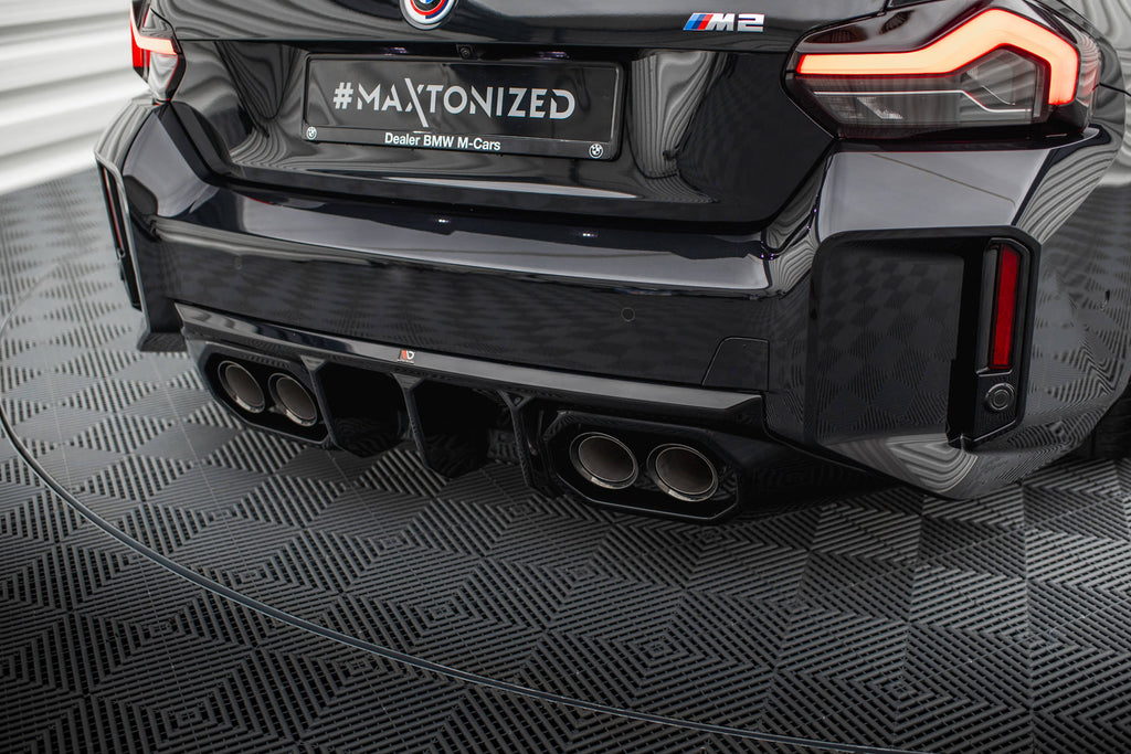 Maxton Design Diffusor Heck Ansatz V.2 passend für BMW M2 G87 schwarz Hochglanz