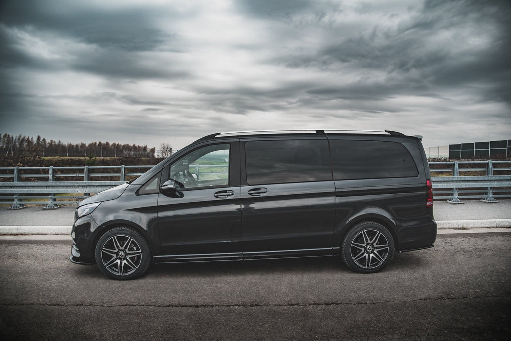 Maxton Design Street+ Seitenschweller Leisten passend für Mercedes-Benz V-Klasse Long AMG-Line W447 schwarz Hochglanz