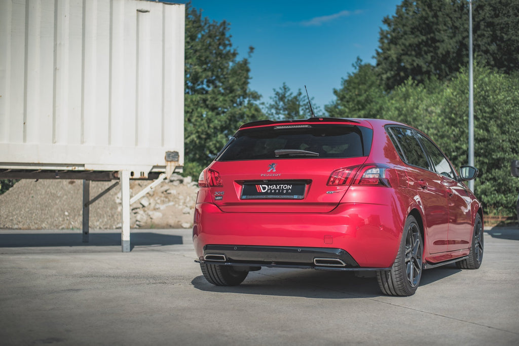 Maxton Design Spoiler CAP passend für Peugeot 308 GT Mk2 Facelift schwarz Hochglanz