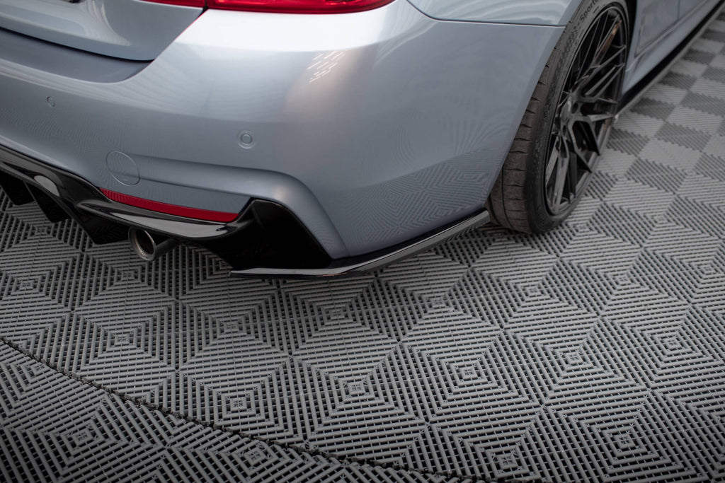 Maxton Design Heck Ansatz Flaps Diffusor V.4 passend für BMW 4er Coupe M-Paket F32 schwarz Hochglanz