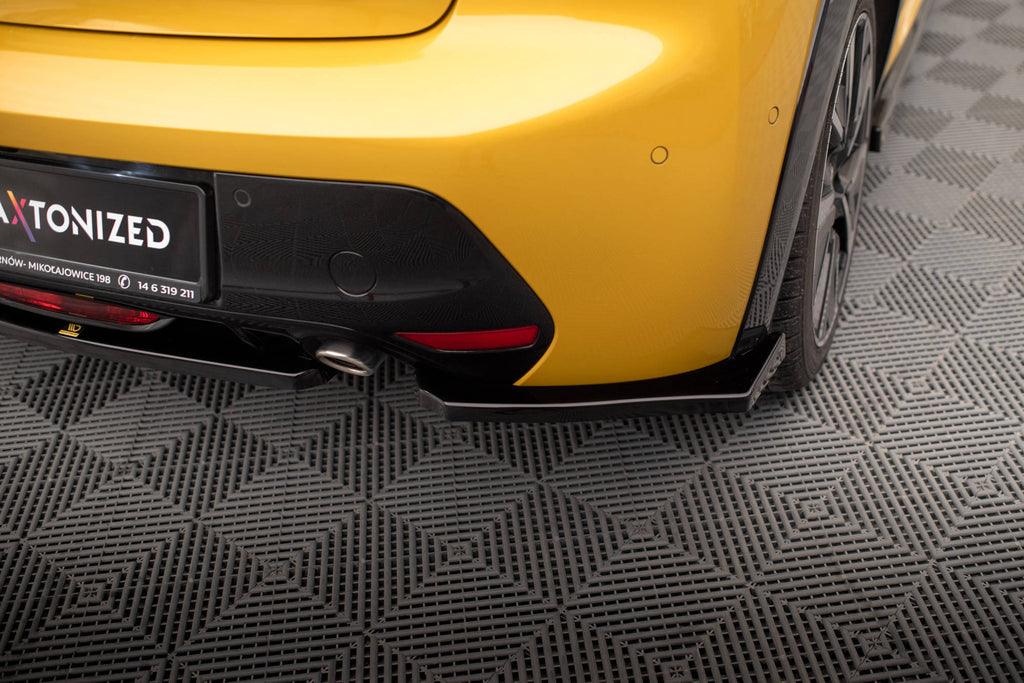 Maxton Design Heck Ansatz Flaps Diffusor passend für Peugeot 208 GT Mk2 schwarz Hochglanz