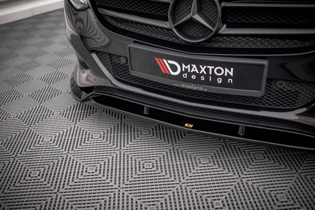 Maxton Design Street+ Spoilerlippe Front Ansatz passend für Mercedes-Benz B W246 Facelift schwarz Hochglanz