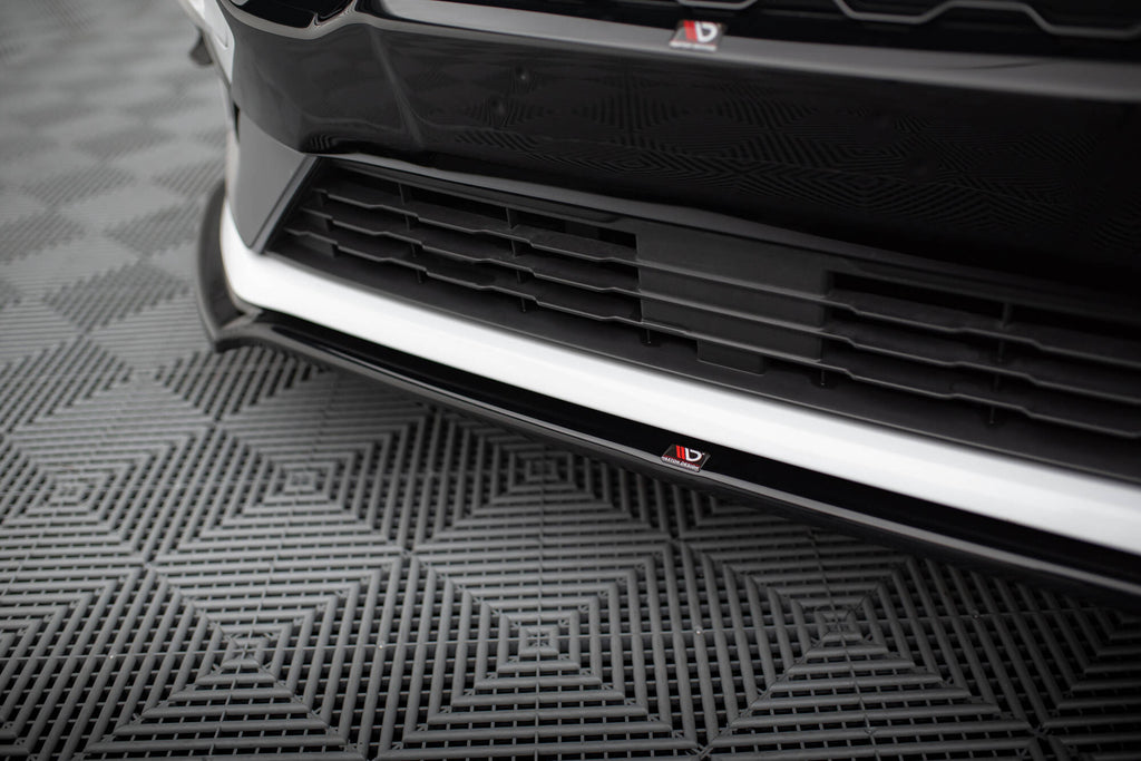 Maxton Design Street+ Spoilerlippe Front Ansatz V.1 passend für Ford Fiesta Mk8 ST / ST-Line schwarz Hochglanz