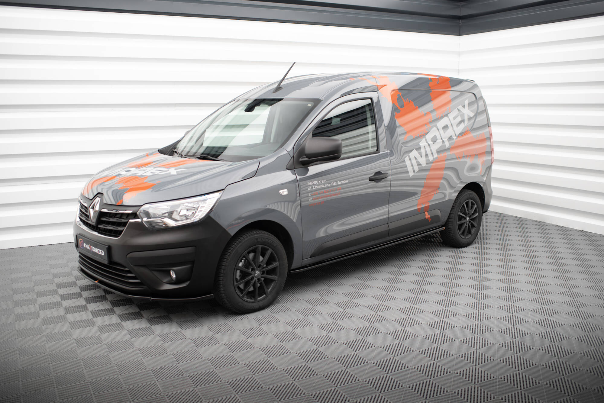 Maxton Design Street+ Seitenschweller Leisten passend für Renault Express Mk2 schwarz Hochglanz