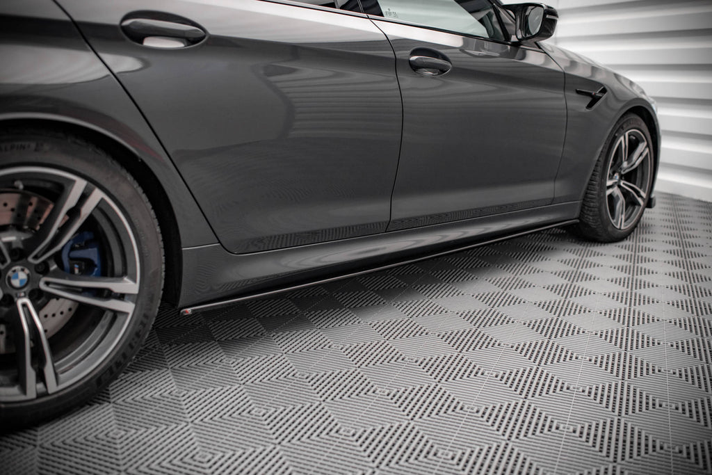Maxton Design Street+ Seitenschweller Leisten passend für V.1 passend für BMW M5 F90 Facelift schwarz Hochglanz