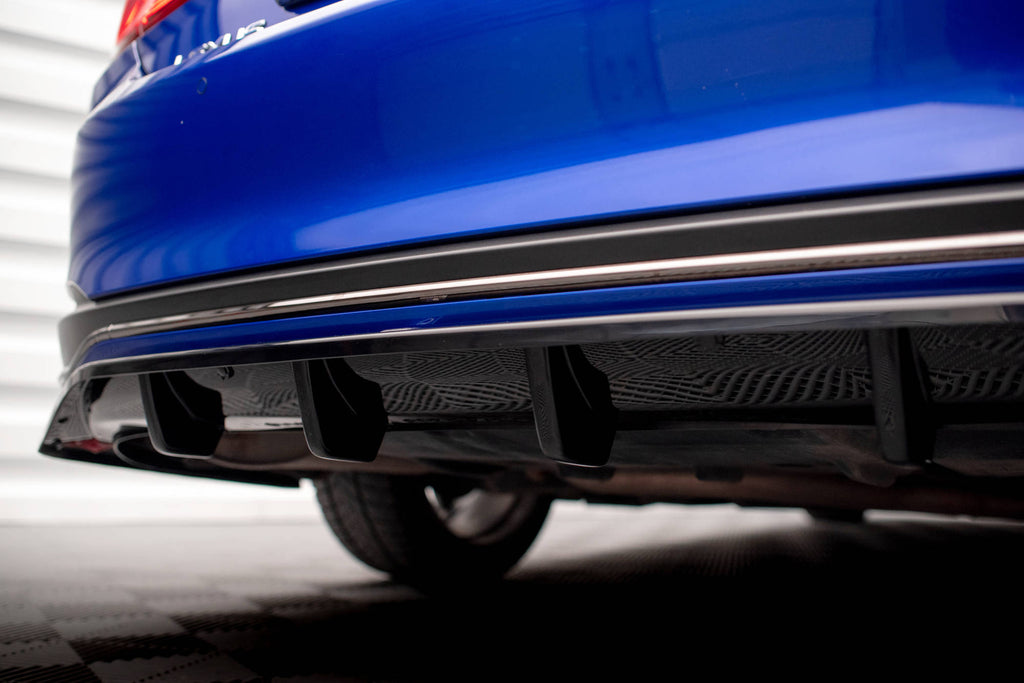 Maxton Design Street+ Mittlerer Diffusor RACE passend für Lexus ES F Sport Mk7 schwarz Hochglanz