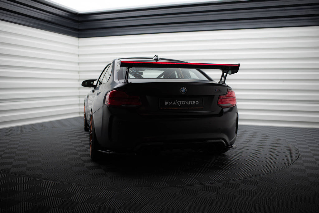 Maxton Design Carbon Spoiler With External Brackets Uprights + LED BMW M2 F87 / 2 / 2 M-Paket F22 für BMW M2 F87