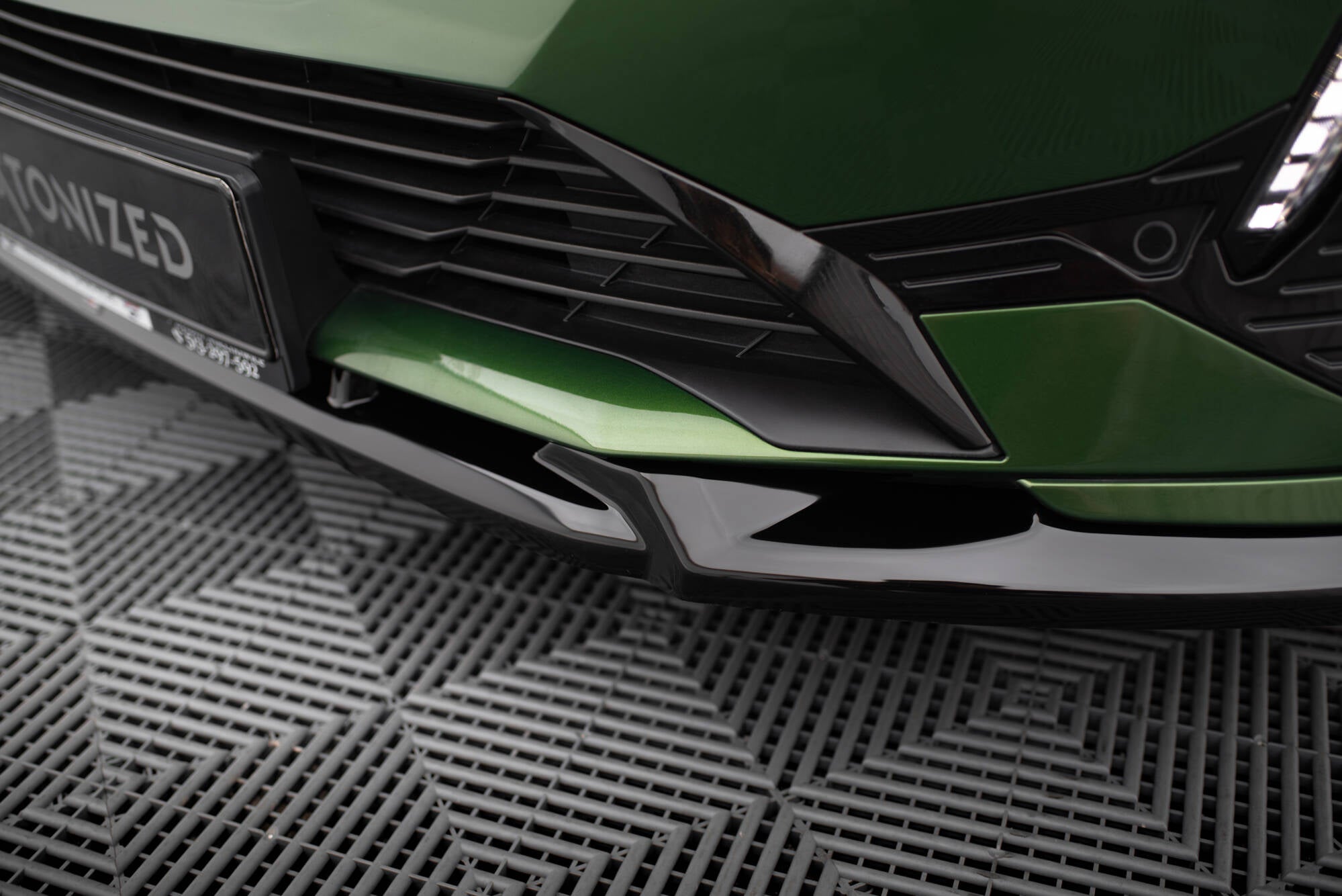 Maxton Design Street+ Spoilerlippe Front Ansatz passend für Peugeot 308 GT Mk3 schwarz Hochglanz