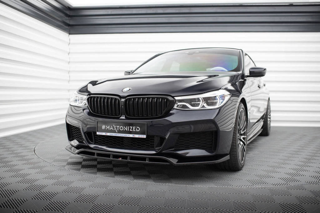 Maxton Design Street+ Spoilerlippe Front Ansatz passend für BMW 6er GT M-Paket G32 schwarz Hochglanz