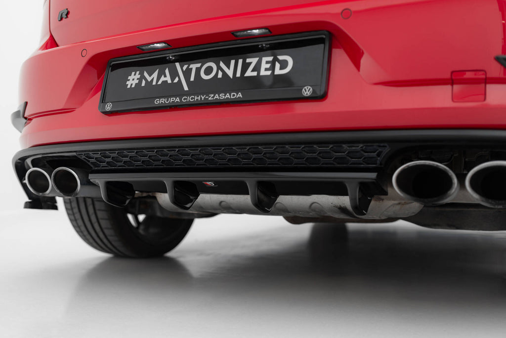 Maxton Design Heckansatz VW Golf R Hatchback Mk7 Facelift schwarz Hochglanz für Volkswagen Golf Mk7 Facelift