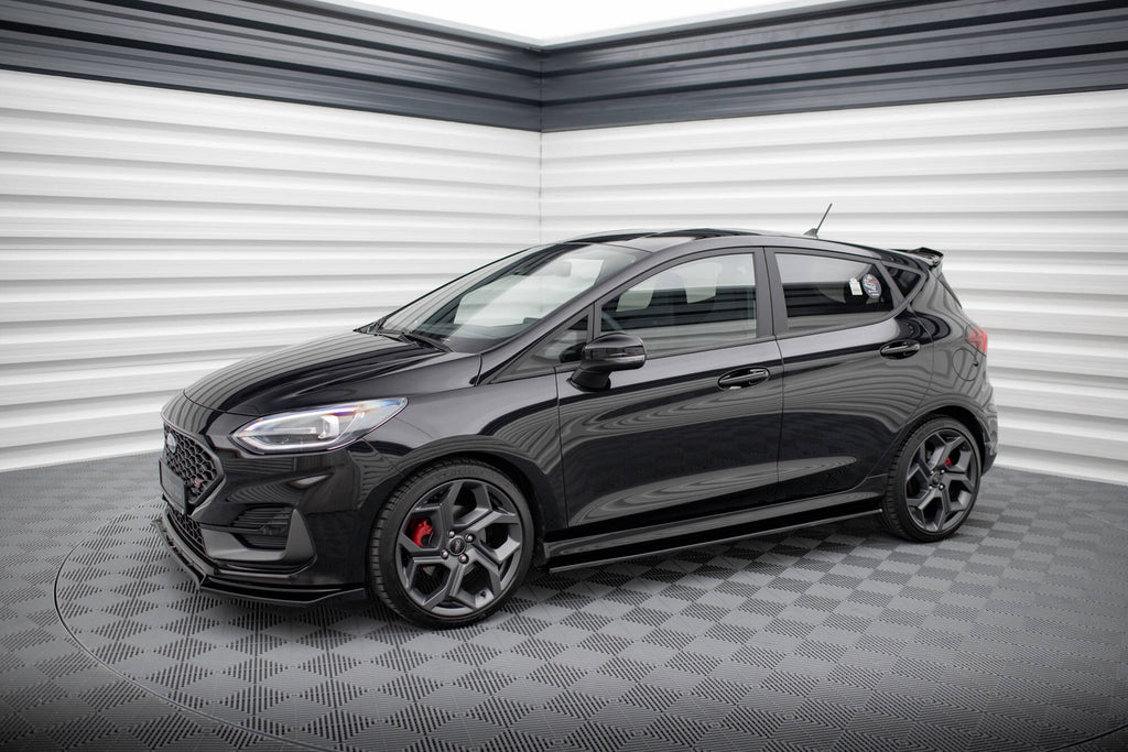 Maxton Design Street+ Seitenschweller Leisten passend für V.1 passend für Ford Fiesta ST / ST-Line Mk8 schwarz Hochglanz