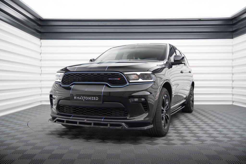 Maxton Design Street+ Spoilerlippe Front Ansatz passend für Dodge Durango Mk3 Facelift schwarz Hochglanz