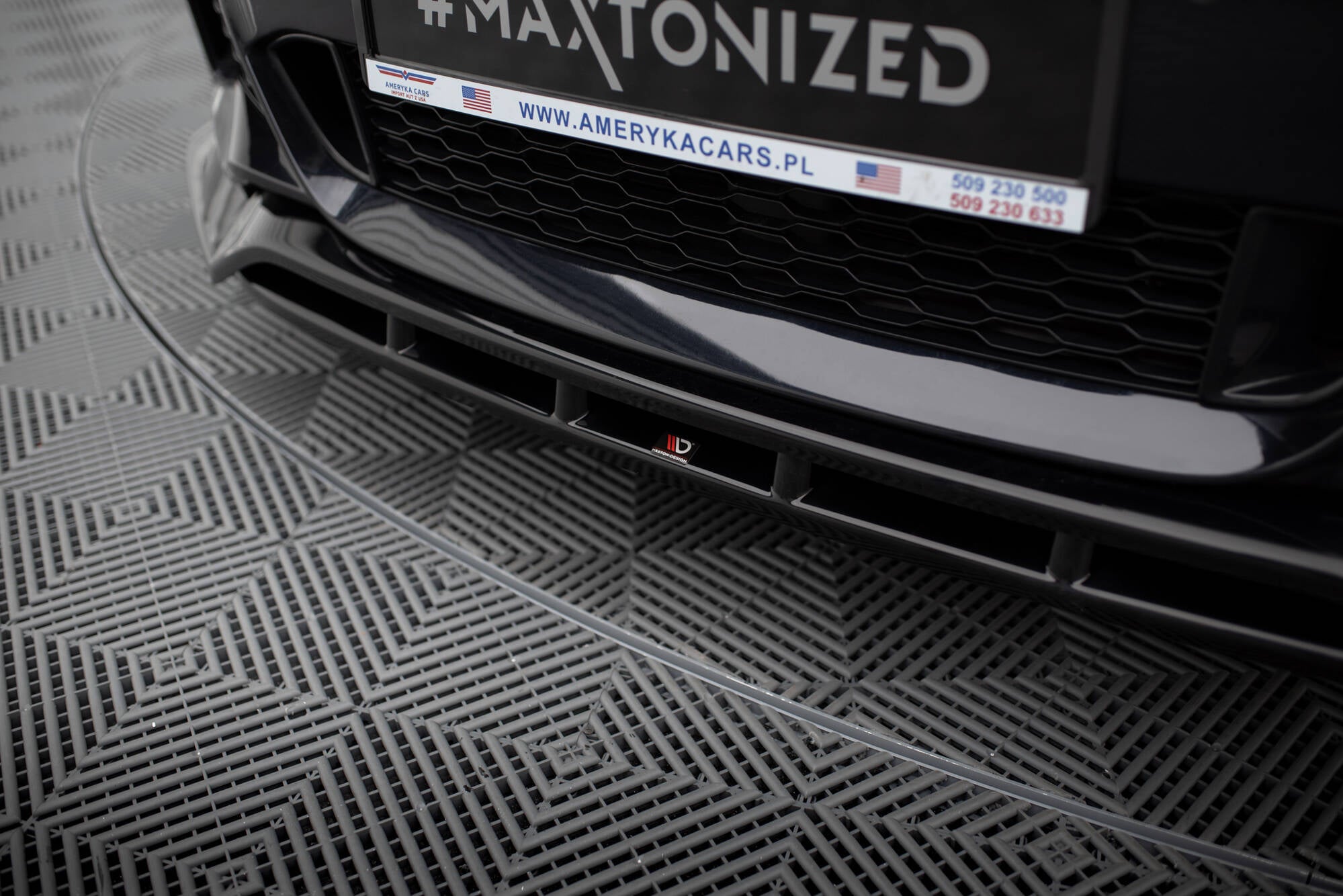 Maxton Design Street+ Spoilerlippe Front Ansatz passend für BMW 6er GT M-Paket G32 schwarz Hochglanz
