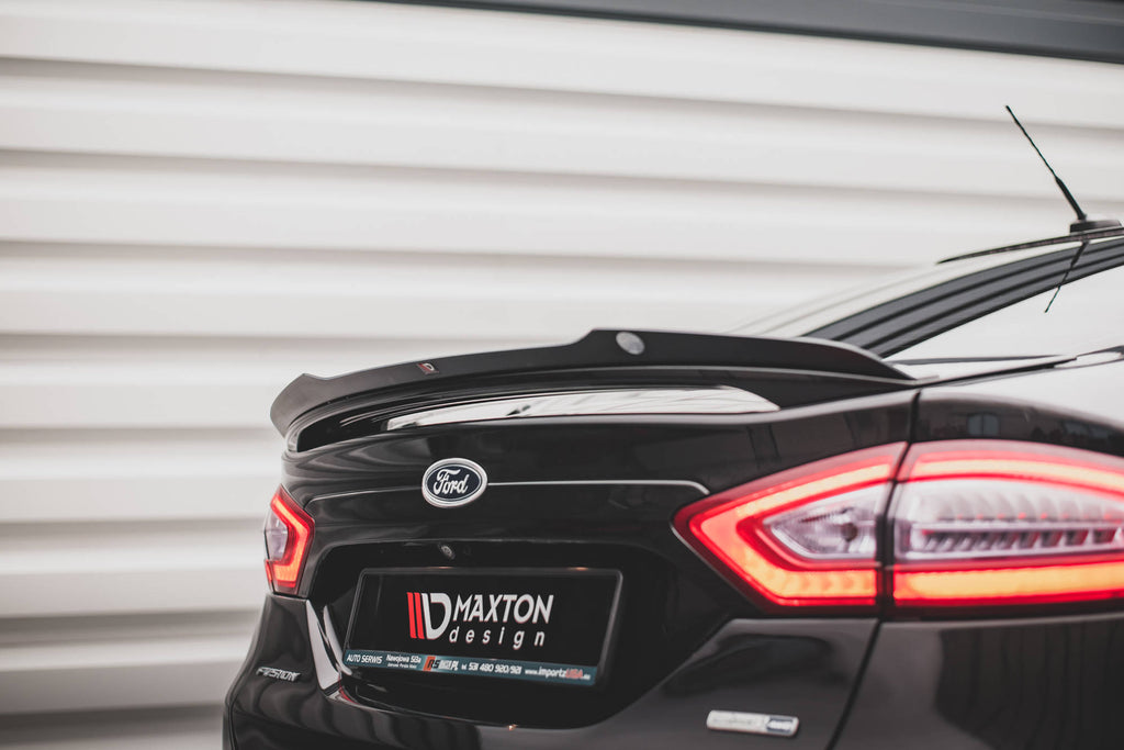 Maxton Design Spoiler CAP passend für Ford Mondeo Mk5 schwarz Hochglanz