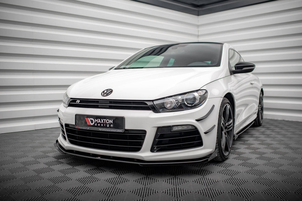 Maxton Design Front Stoßstange Flaps passend für VW Scirocco R Mk3 schwarz Hochglanz