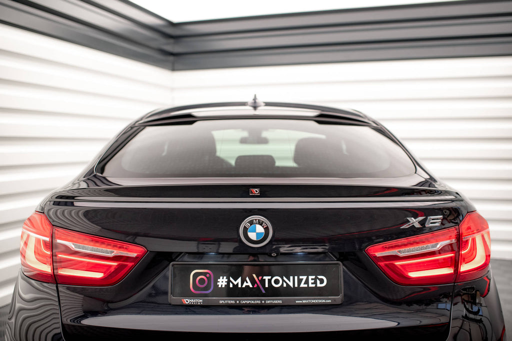 Maxton Design 3D Spoiler CAP V.2 passend für BMW X6 F16 M-Paket / X6 M F86 schwarz Hochglanz