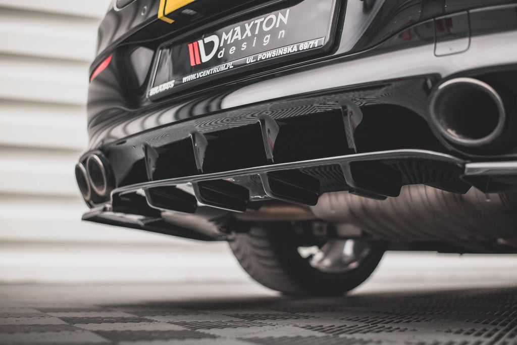 Maxton Design Diffusor Heck Ansatz passend für Mercedes-AMG CLA 35 Aero / 45 Aero C118 schwarz Hochglanz