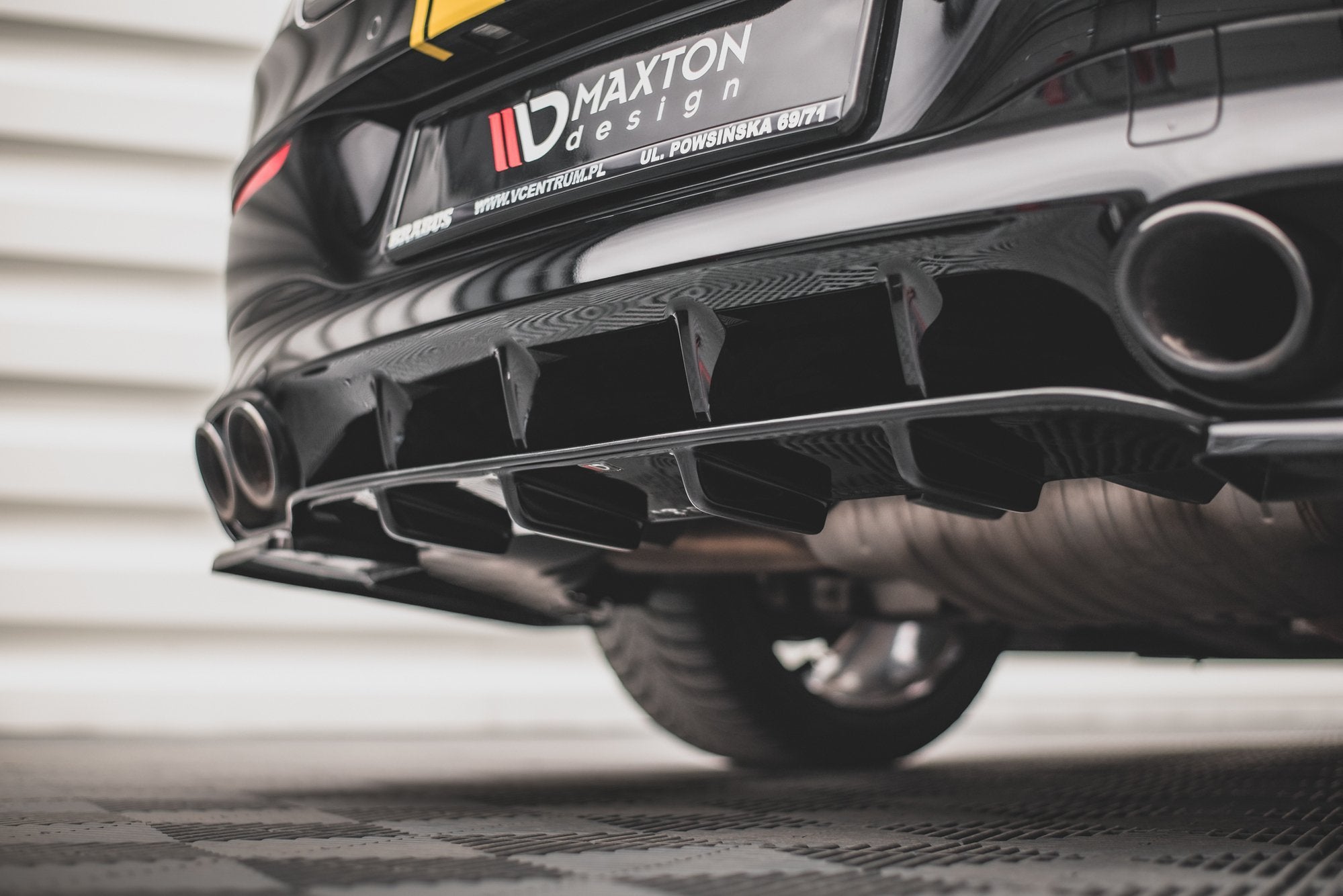 Maxton Design Diffusor Heck Ansatz passend für Mercedes-AMG CLA 35 Aero / 45 Aero C118 schwarz Hochglanz