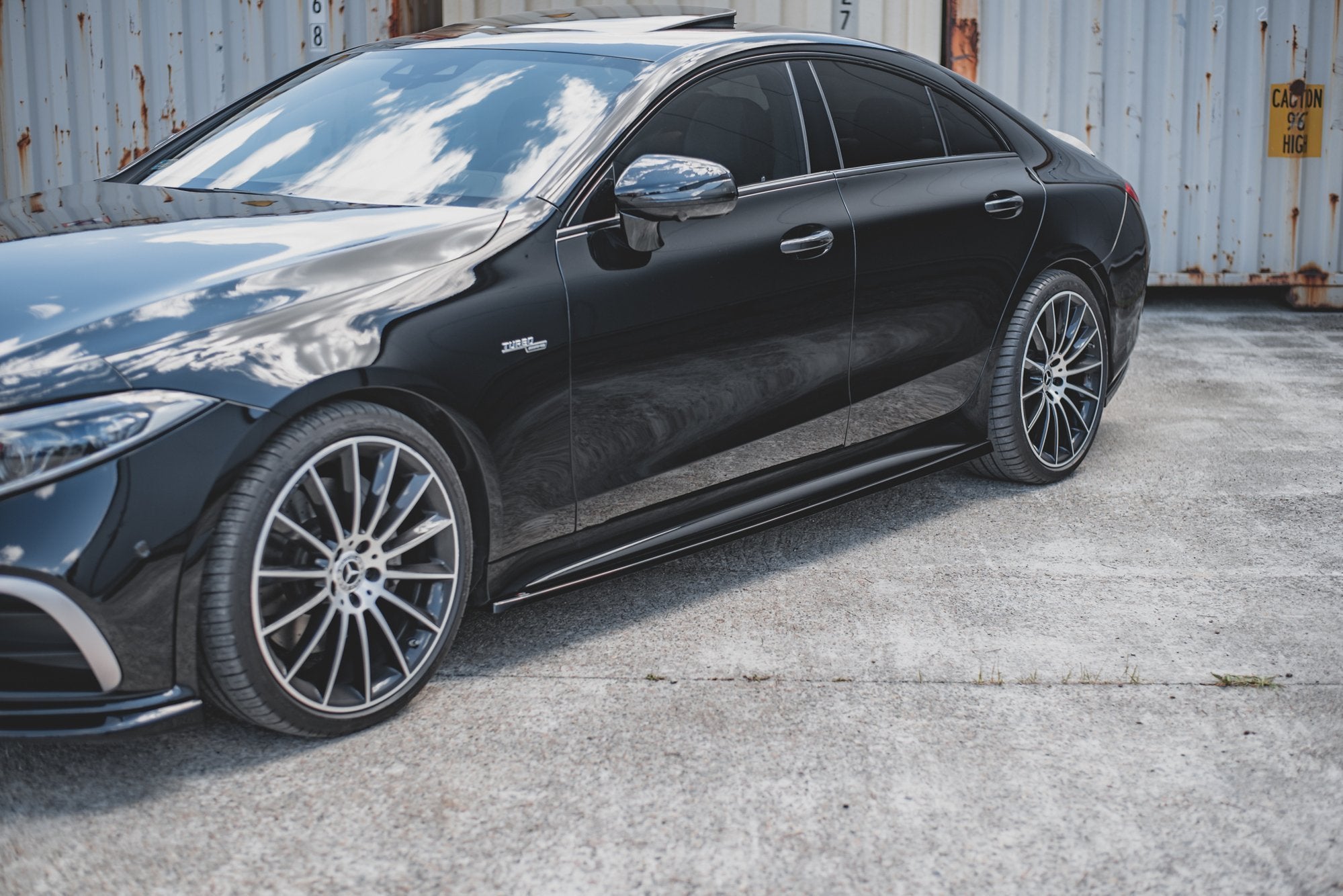 Maxton Design Street+ Seitenschweller Leisten passend für Mercedes-AMG CLS 53 C257 schwarz Hochglanz