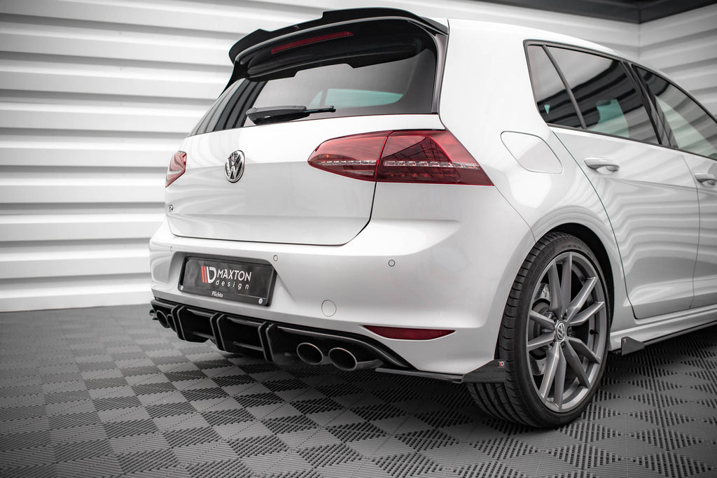 Maxton Design Hintere Seiten Flaps passend für VW Golf R Mk7 schwarz Hochglanz