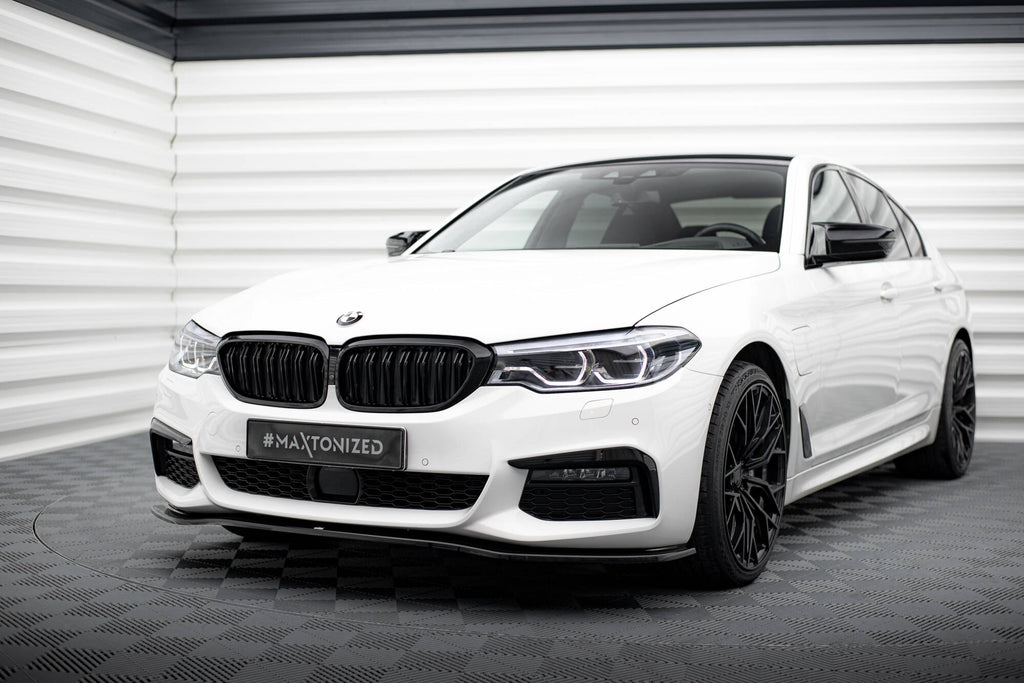 Maxton Design Street+ Spoilerlippe Front Ansatz V.2 passend für BMW 5er M-Paket / M550d / M550i G30/ G31 M-Paket schwarz Hochglanz