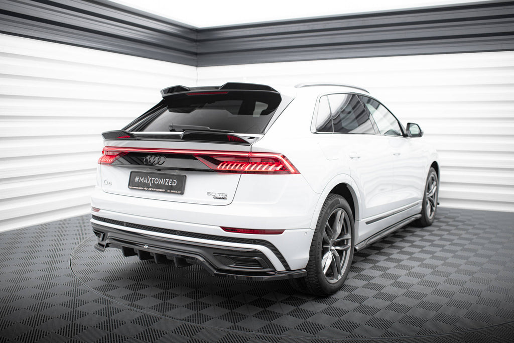 Maxton Design Street+ Mittlerer Diffusor RACE passend für Audi Q8 S-Line Mk1 schwarz Hochglanz