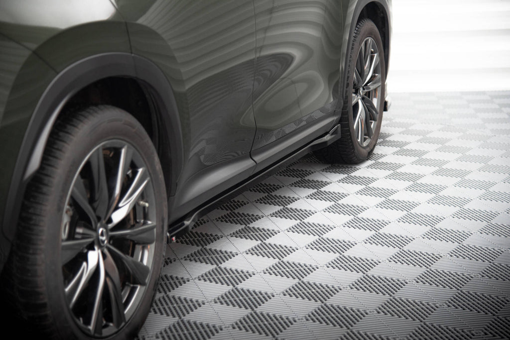 Maxton Design Street+ Seitenschweller Leisten passend für Lexus NX F-Sport Mk2 schwarz Hochglanz