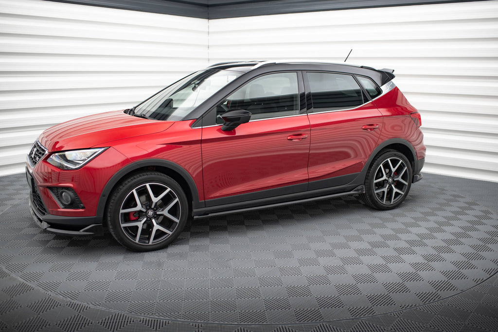 Maxton Design Street+ Seitenschweller Leisten passend für Seat Arona FR Mk1 schwarz Hochglanz