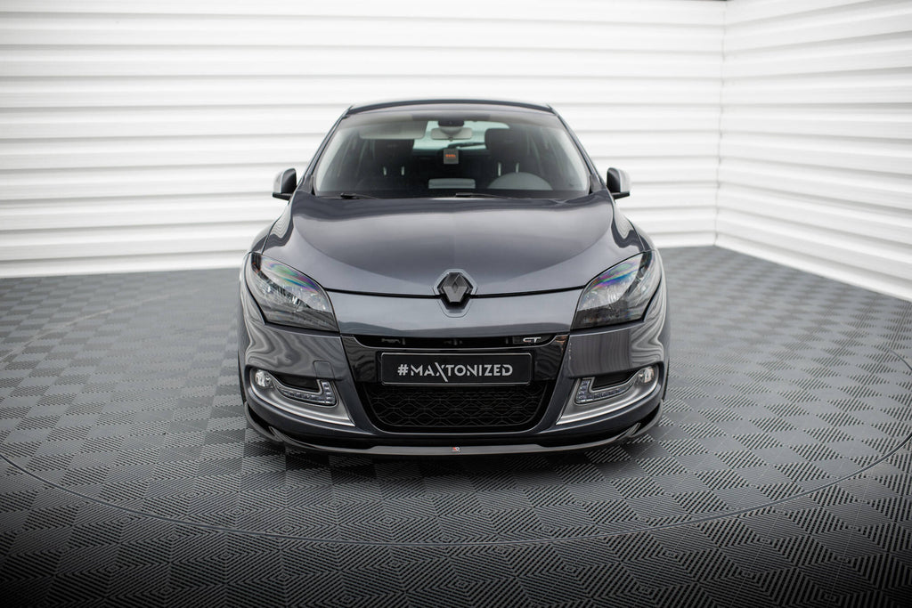Maxton Design Street+ Spoilerlippe Front Ansatz V.2 passend für Renault Megane GT Mk3 Facelift schwarz Hochglanz