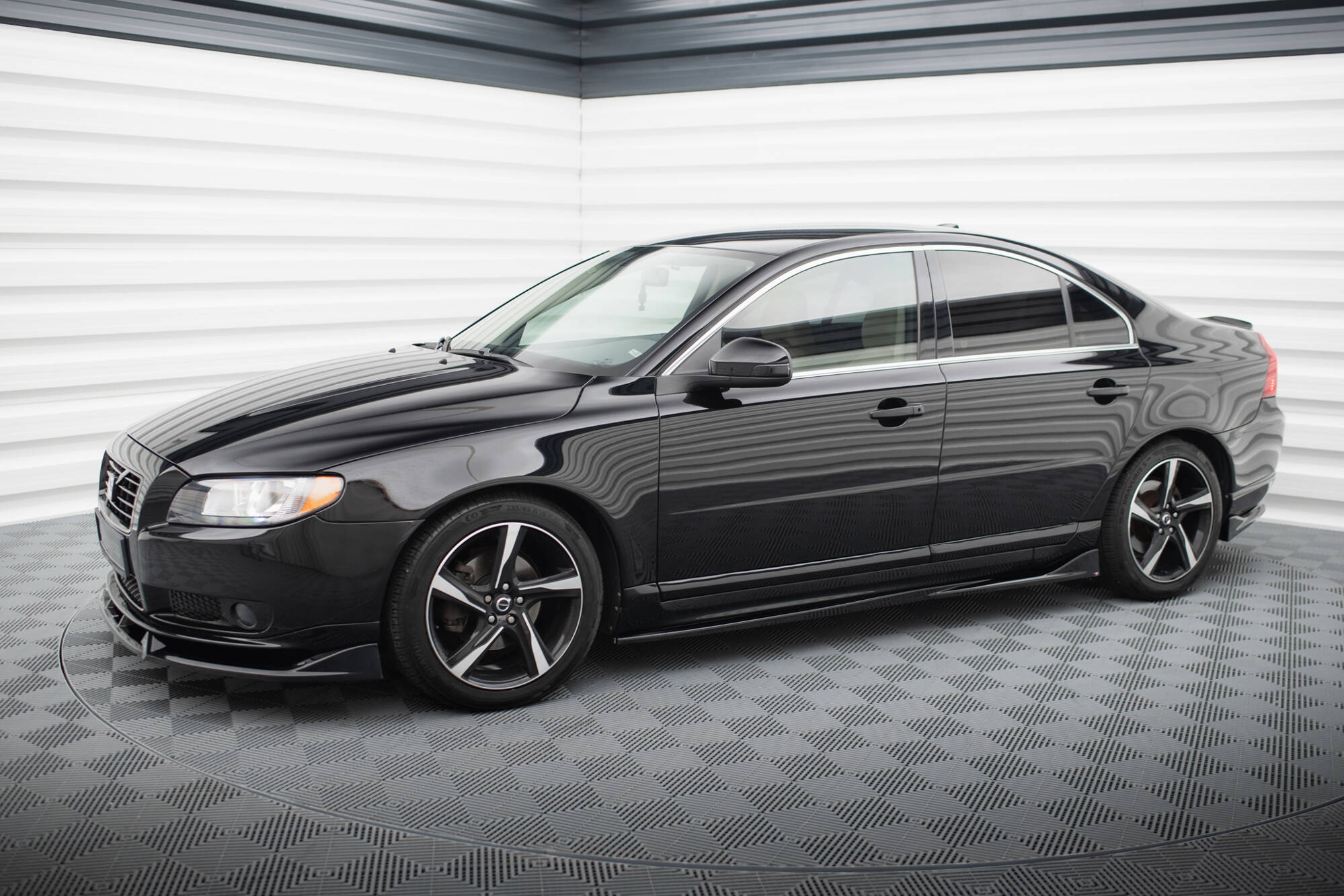 Maxton Design Street+ Seitenschweller Leisten passend für Volvo S80 Mk2 schwarz Hochglanz