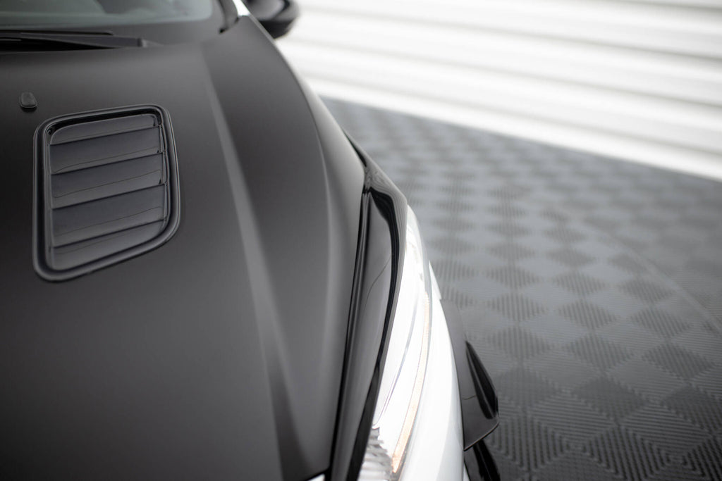 Maxton Design Scheinwerfer Blenden Böser Blick V.1 passend für Ford Fiesta ST / ST-Line / Standard Mk7 FL schwarz Hochglanz