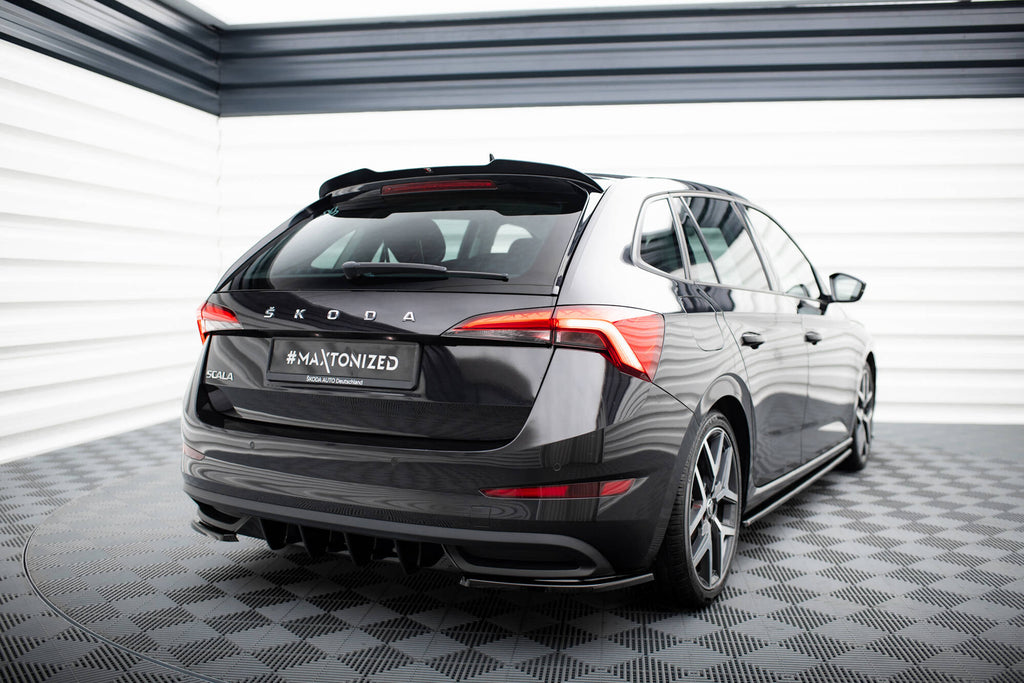 Maxton Design Spoiler CAP passend für Skoda Scala schwarz Hochglanz