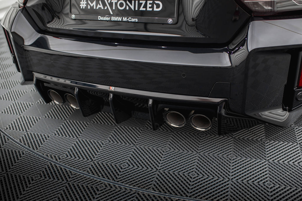Maxton Design Diffusor Heck Ansatz V.1 passend für BMW M2 G87 schwarz Hochglanz