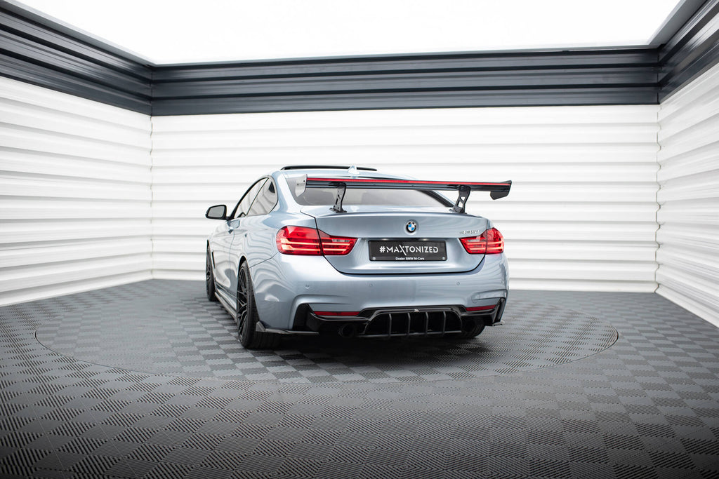 Maxton Design Carbon Spoiler With Internal Brackets Uprights + LED BMW 4er F32 / 4 F32 M-Paket Coupe für BMW 4er Coupe