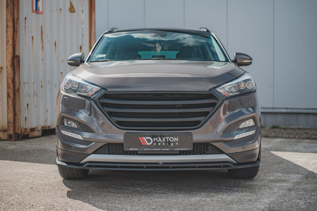 Maxton Design Street+ Spoilerlippe Front Ansatz passend für Hyundai Tucson Mk3 schwarz Hochglanz