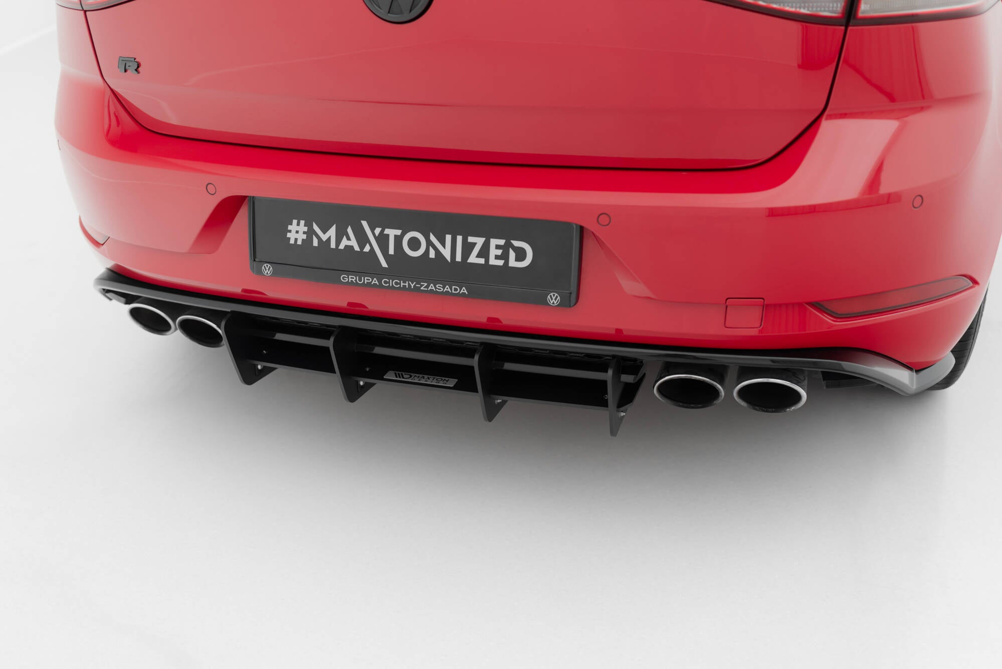 Maxton Design Diffusor Heck Ansatz passend für Heckschürze passend für VW Golf R Mk7 Facelift