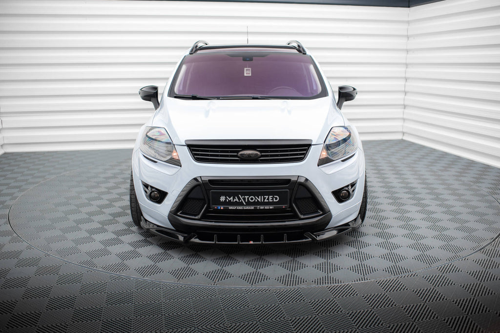 Maxton Design Street+ Spoilerlippe Front Ansatz passend für Ford Kuga ST Mk1 schwarz Hochglanz