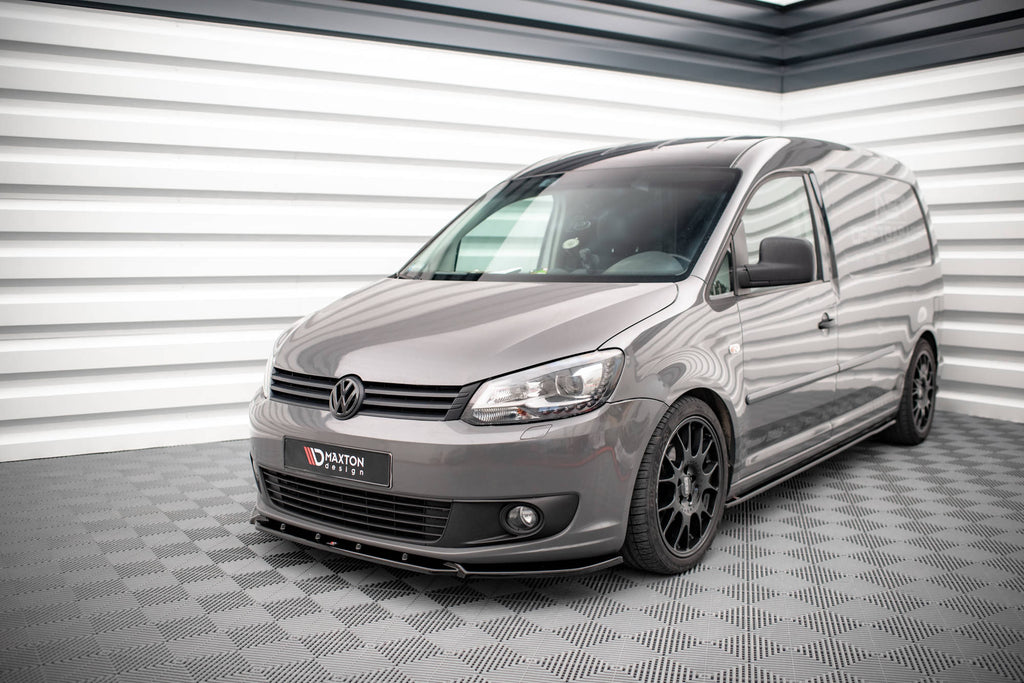 Maxton Design Street+ Spoilerlippe Front Ansatz passend für VW Caddy Mk3 Facelift schwarz Hochglanz