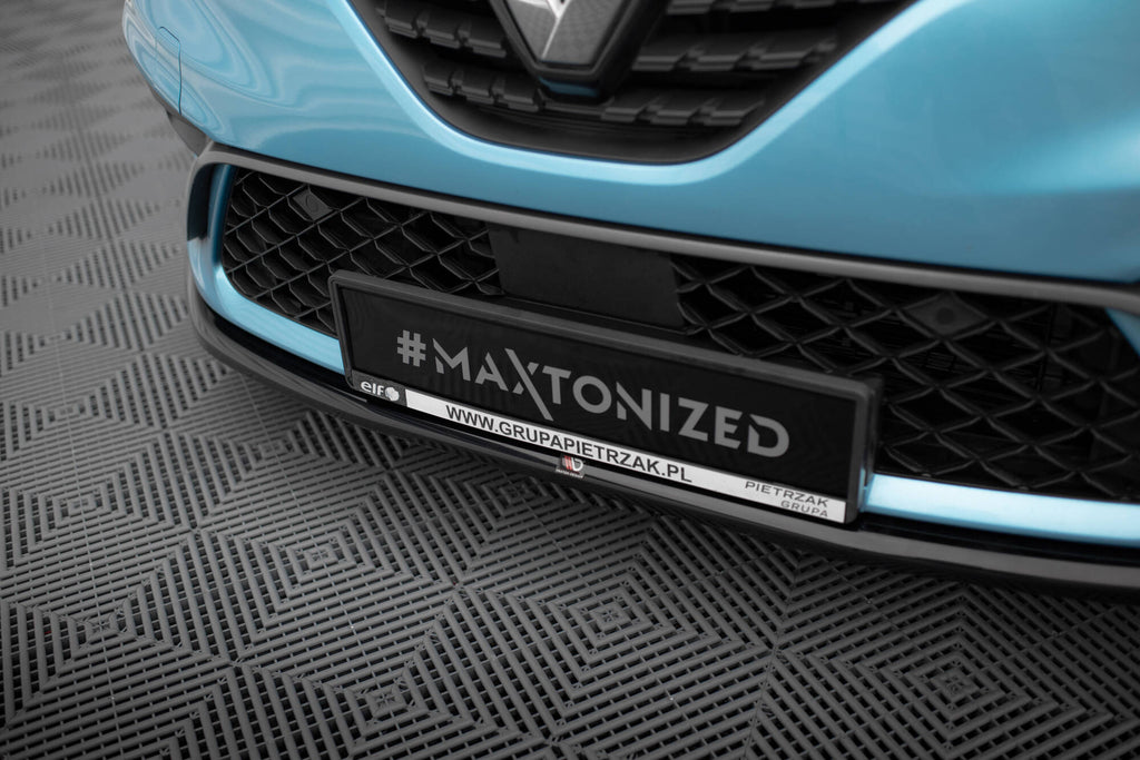Maxton Design Street+ Spoilerlippe Front Ansatz V.2 passend für Renault Clio R.S. Line Mk5 schwarz Hochglanz